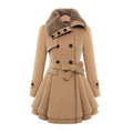 Sarena ™ | Schicker Trenchcoat mit veganem Fell