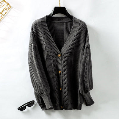 Vintage Lässiger Strickcardigan