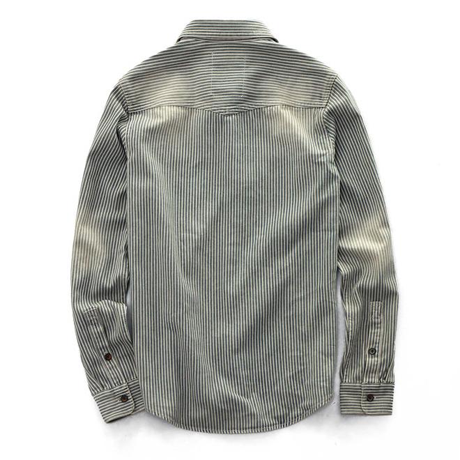Retro Herbst Gestreiftes Hemd