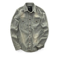 Retro Herbst Gestreiftes Hemd