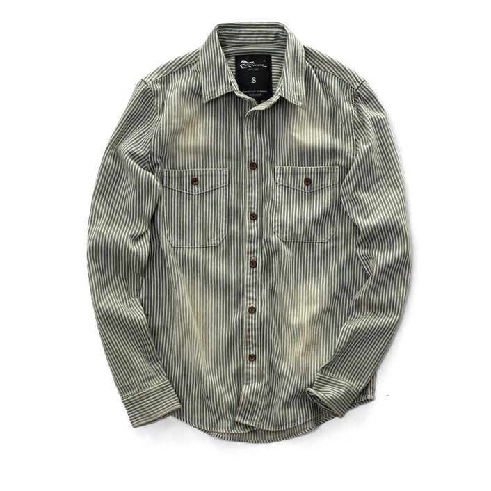 Retro Herbst Gestreiftes Hemd