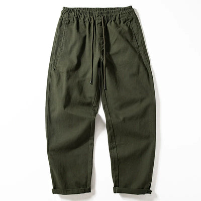Dicke gebürstete Baumwolle lockere gerade Hose