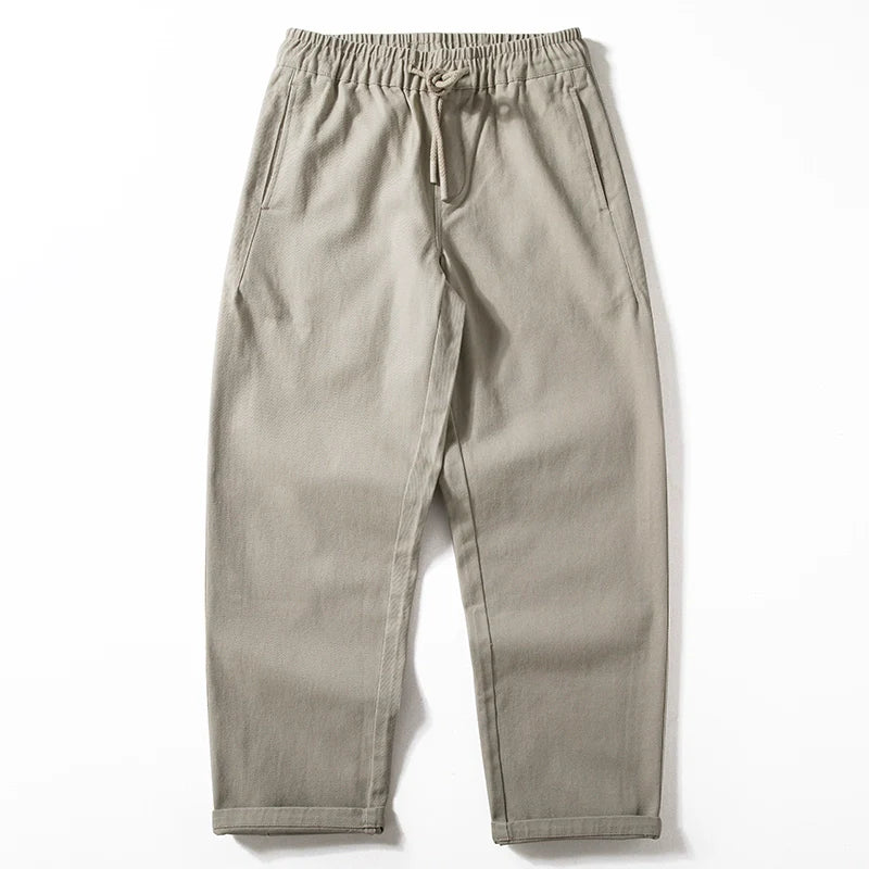 Dicke gebürstete Baumwolle lockere gerade Hose