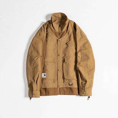 Stehkragen Fake Zweiteiliger Lockere Jacke