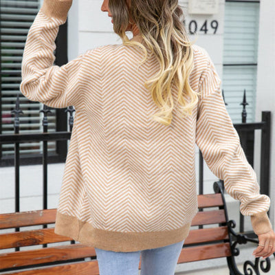 Lässiger gestreifter Cardigan
