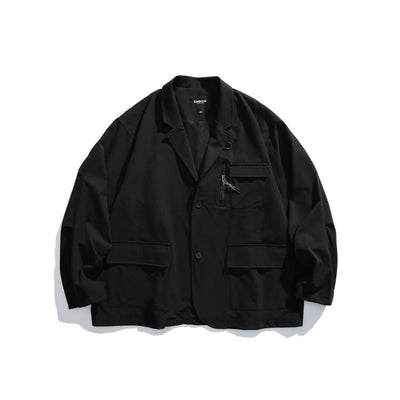 Locker sitzender Blazer mit geschwungenem Revers