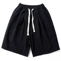 Baumwoll-Elastische Kordelzug Gerade Lockere Freizeitshorts