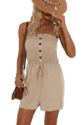 Nerise – Buttoned Shirred Playsuit