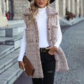 Lässige Plüsch Weste Cardigan