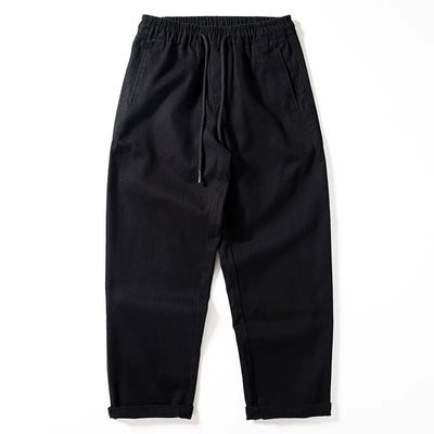 Dicke gebürstete Baumwolle lockere gerade Hose