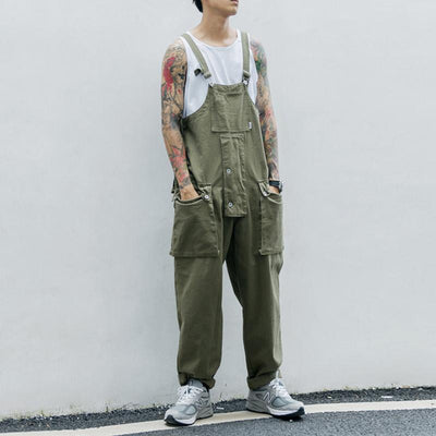 Japanische gewaschene Denim-Latzhose