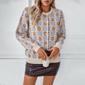 Vintage Floral Strickjacke