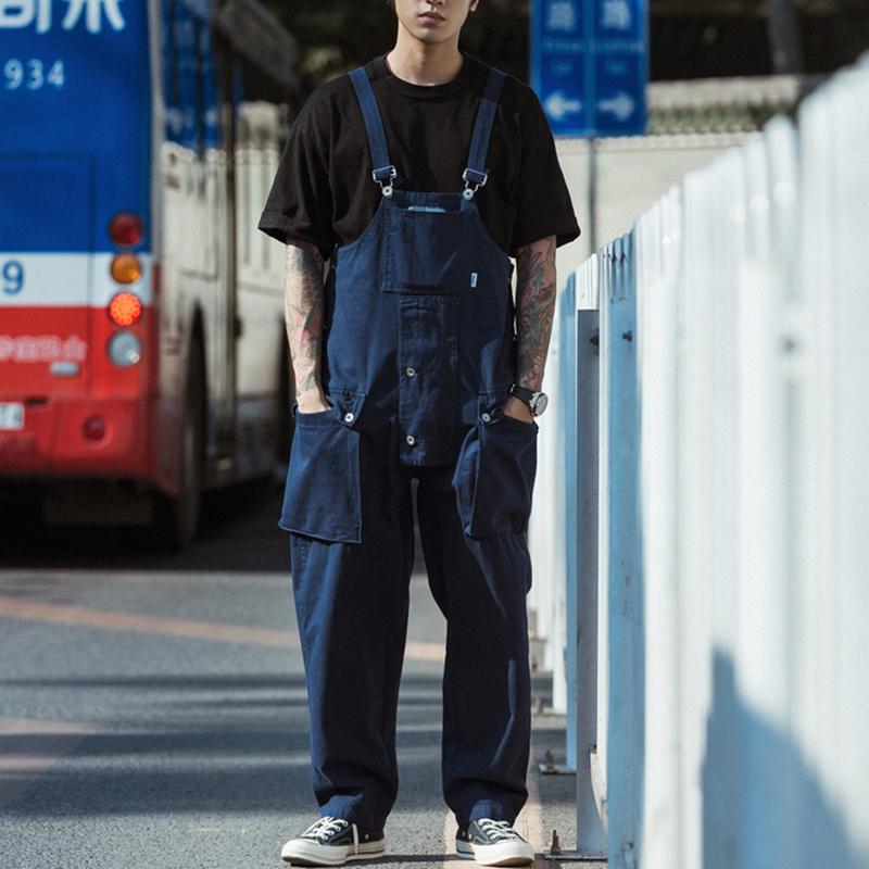 Japanische gewaschene Denim-Latzhose