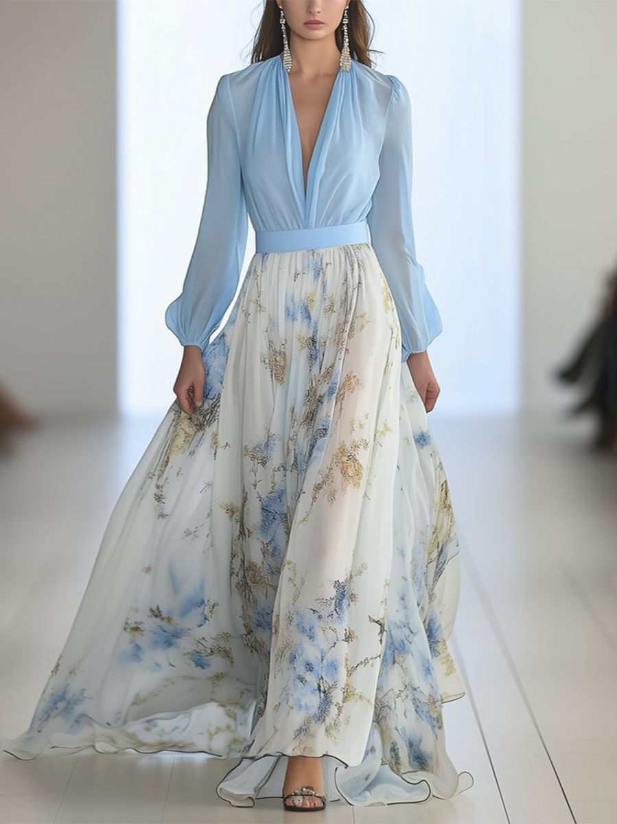 Elena™ - Maxi dress with Dazzling floral print