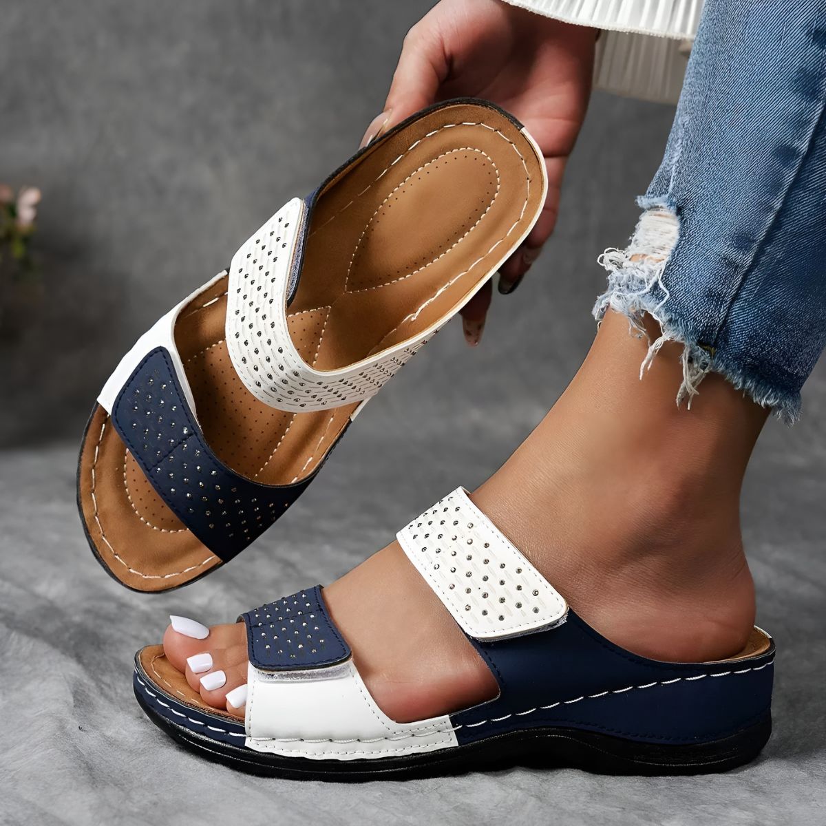 Gwendolyn | Elegante orthopädische Sandalen für den ganzen Tag Komfort