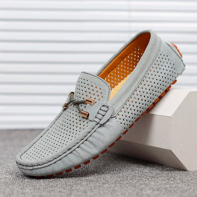 Alessio Perforierte Leder Slipper