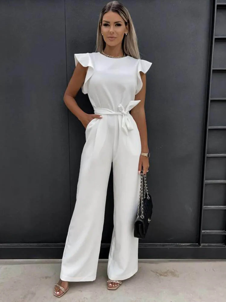 IVORY | Luxuriöser Jumpsuit mit Schleife