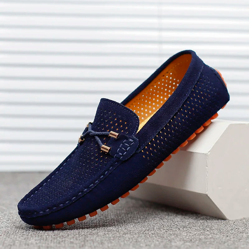 Alessio Perforierte Leder Slipper