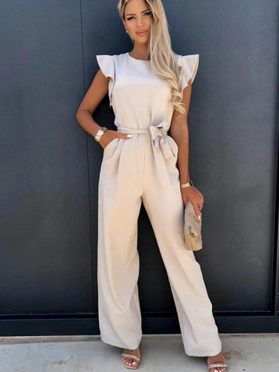 IVORY | Luxuriöser Jumpsuit mit Schleife