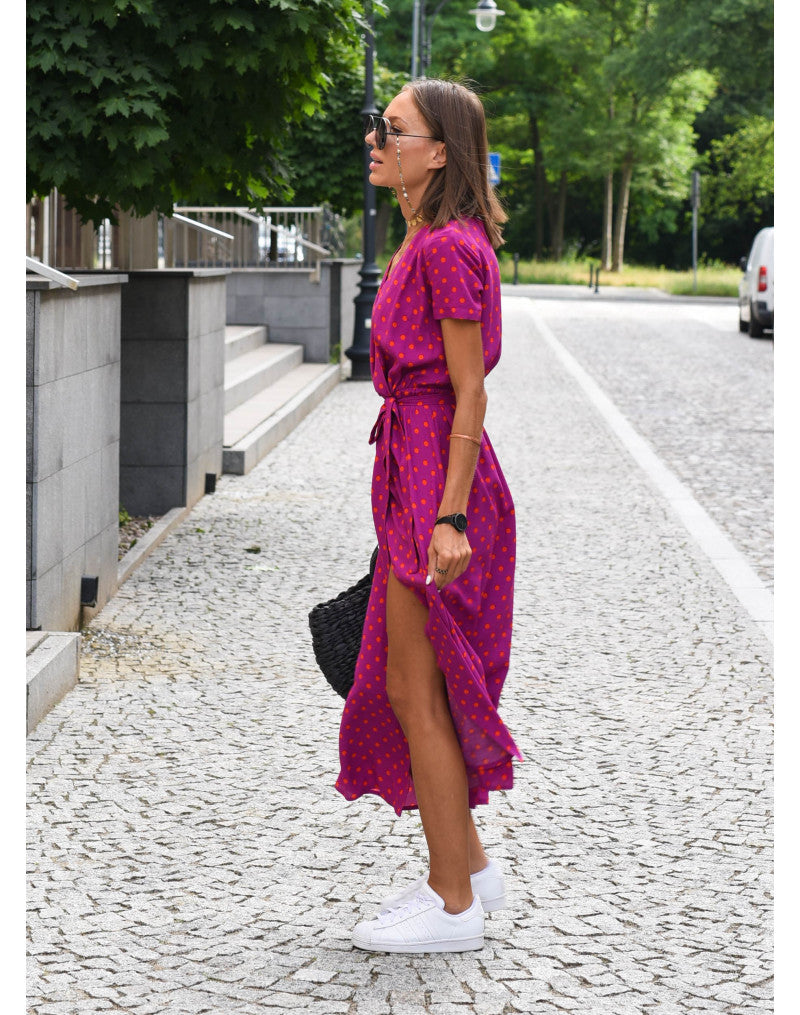 Amelie | Floral Wrap Midi Dress