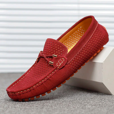 Alessio Perforierte Leder Slipper