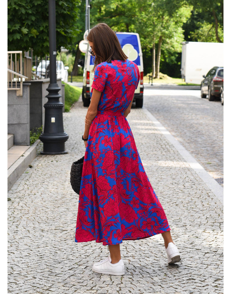 Amelie | Floral Wrap Midi Dress