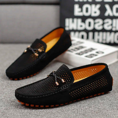 Alessio Perforierte Leder Slipper