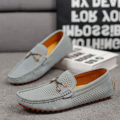 Alessio Perforierte Leder Slipper