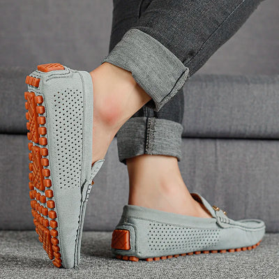 Alessio Perforierte Leder Slipper