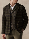 Vintage Karo Wollmischung Blazer Jacke