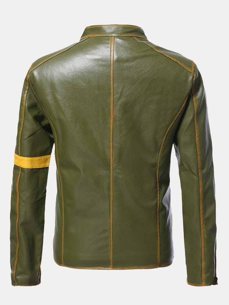 Stehkragen Punk Lederjacke