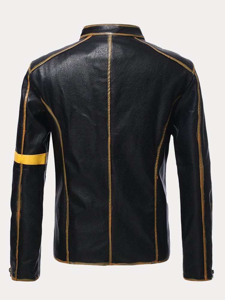 Stehkragen Punk Lederjacke