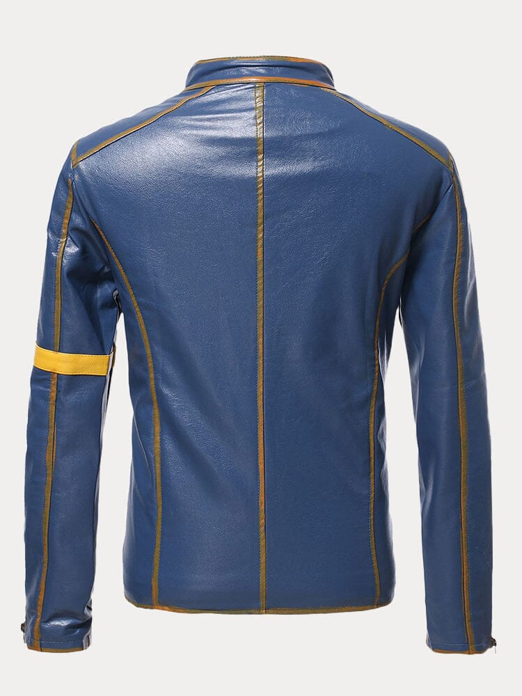 Stehkragen Punk Lederjacke