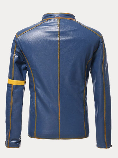 Stehkragen Punk Lederjacke