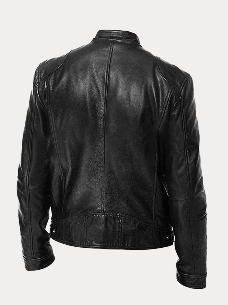 Stehkragen Punk Motorrad Lederjacke