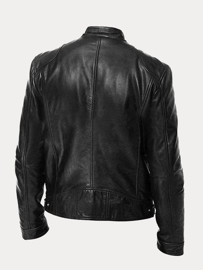 Stehkragen Punk Motorrad Lederjacke