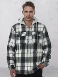 Bequeme Flanell-Hoodie-Karo-Jacke