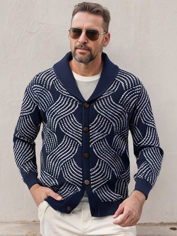 Bequeme Jacquard Strickjacke
