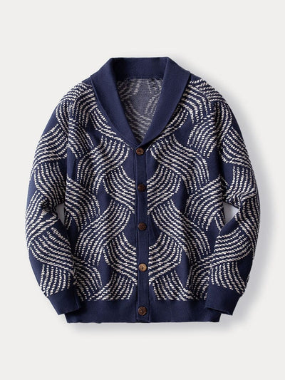 Bequeme Jacquard Strickjacke