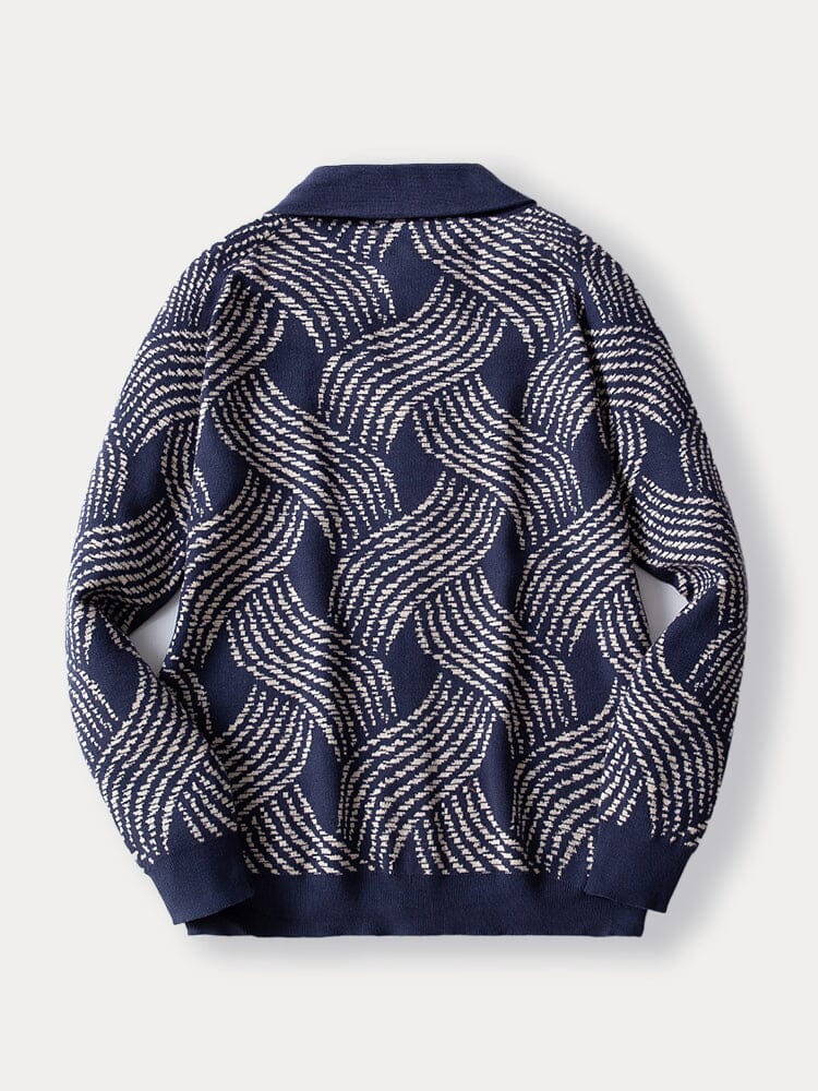 Bequeme Jacquard Strickjacke