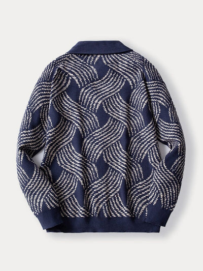 Bequeme Jacquard Strickjacke