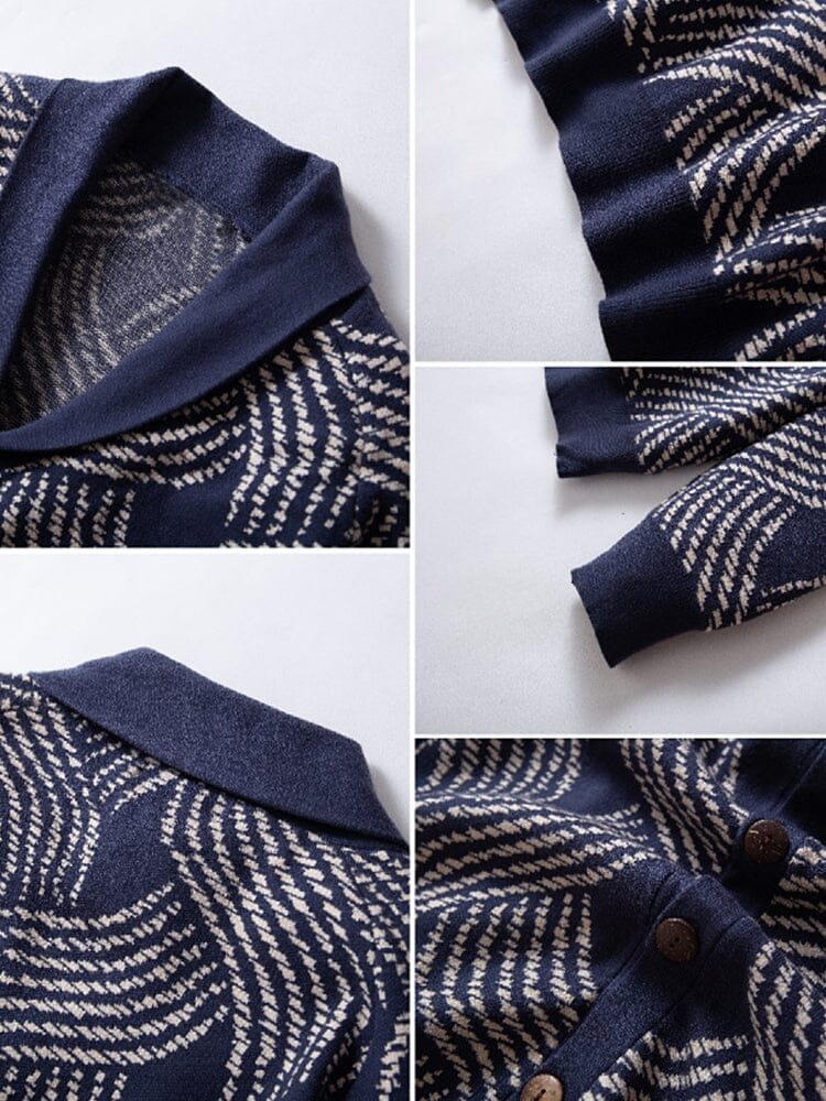 Bequeme Jacquard Strickjacke