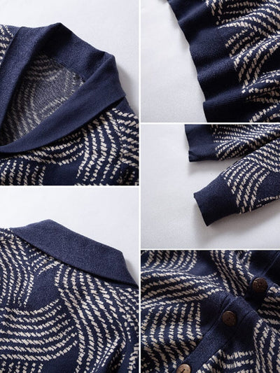 Bequeme Jacquard Strickjacke
