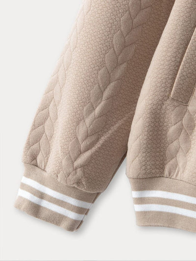 Lässige Jacquard Baseballjacke
