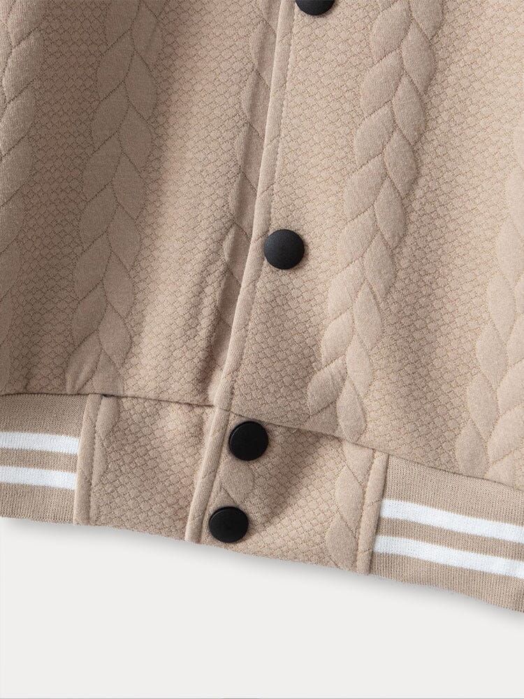 Lässige Jacquard Baseballjacke