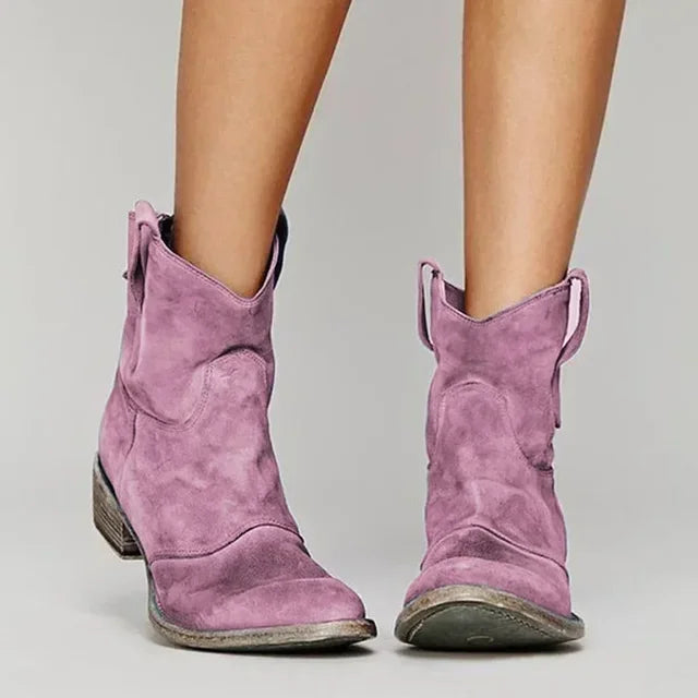 Marlowe | Damen Winter Vintage Western Stiefeletten