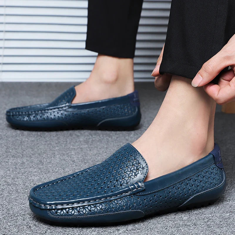 Urban Vogue™ Venezia Pebbled Leather Loafers