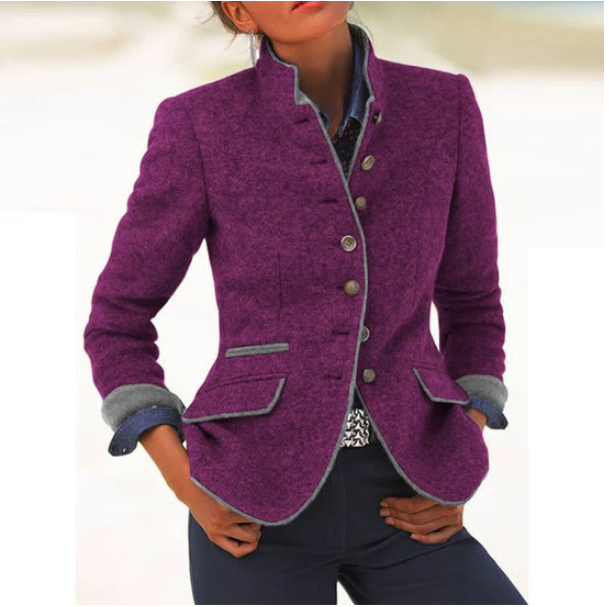 Valeria™ | Eleganter Cardigan mit Stehkragen