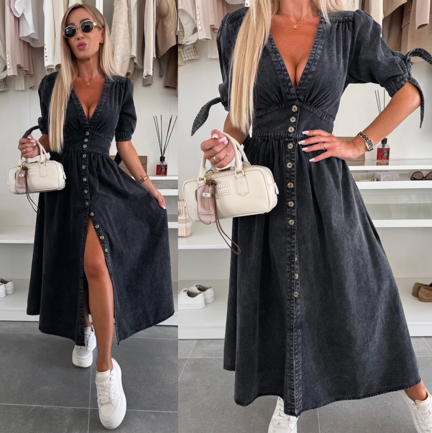 Ivanka™ | Leuchtendes Denim-Kleid