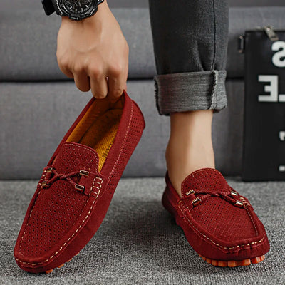 Alessio Perforierte Leder Slipper